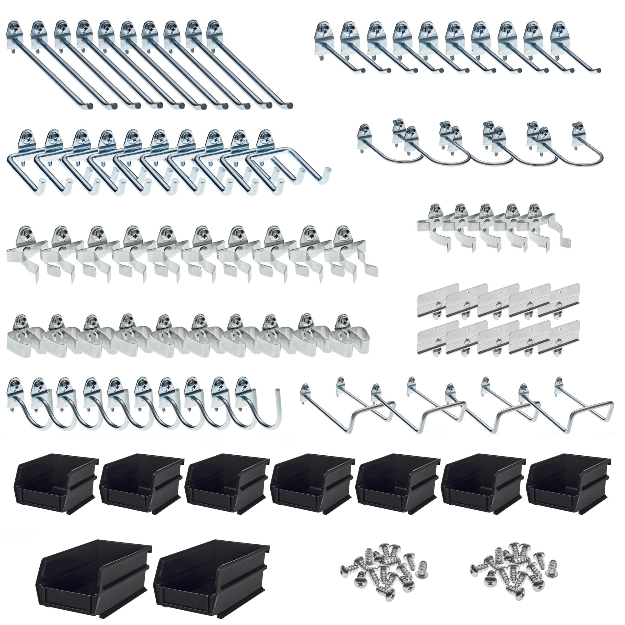 DuraHook Pegboard Hook and Plastic Bin Assortment, 95-Pc. Set, Model# 76995